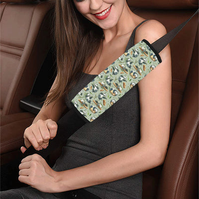 Panda Bear Design Bamboo Print Car Seat Belt Cover