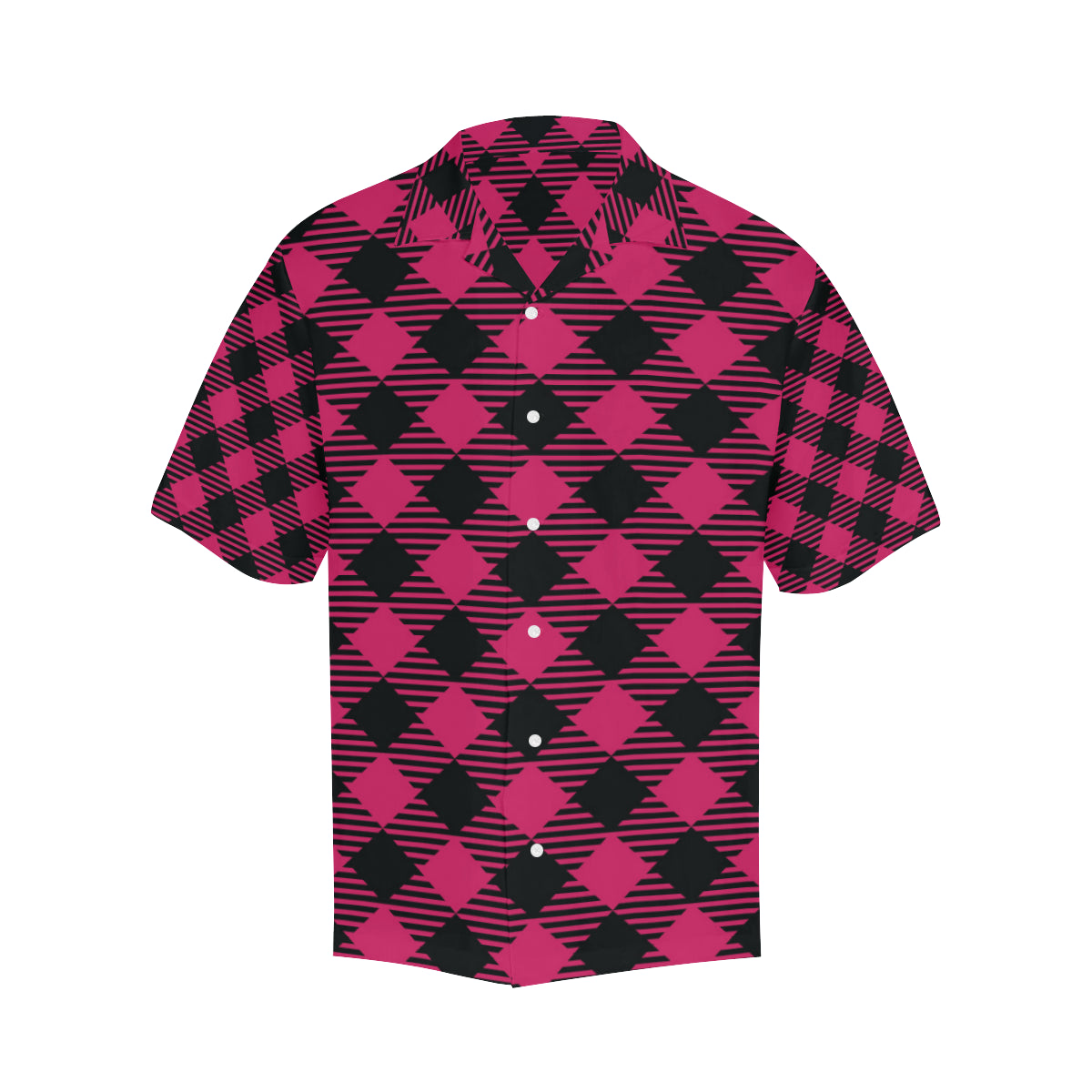 Buffalo check Pink Pattern Print Design 01 Men's Hawaiian Shirt