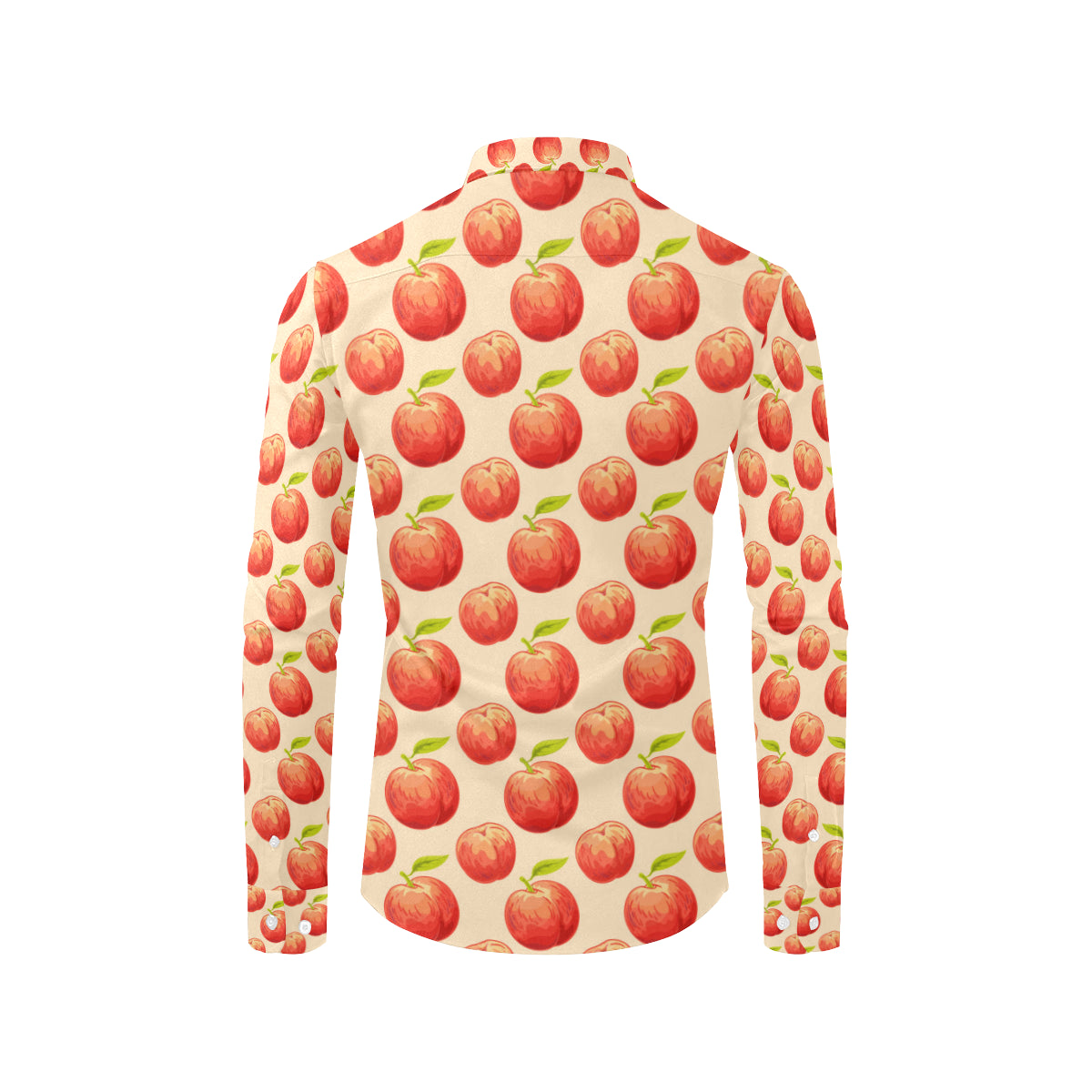 Peach Pattern Print Design A03 Men's Long Sleeve Shirt