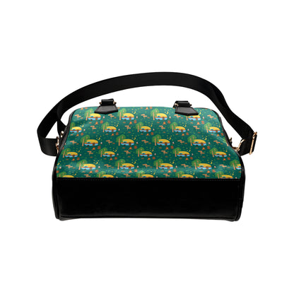 Camping Camper Pattern Print Design 06 Shoulder Handbag