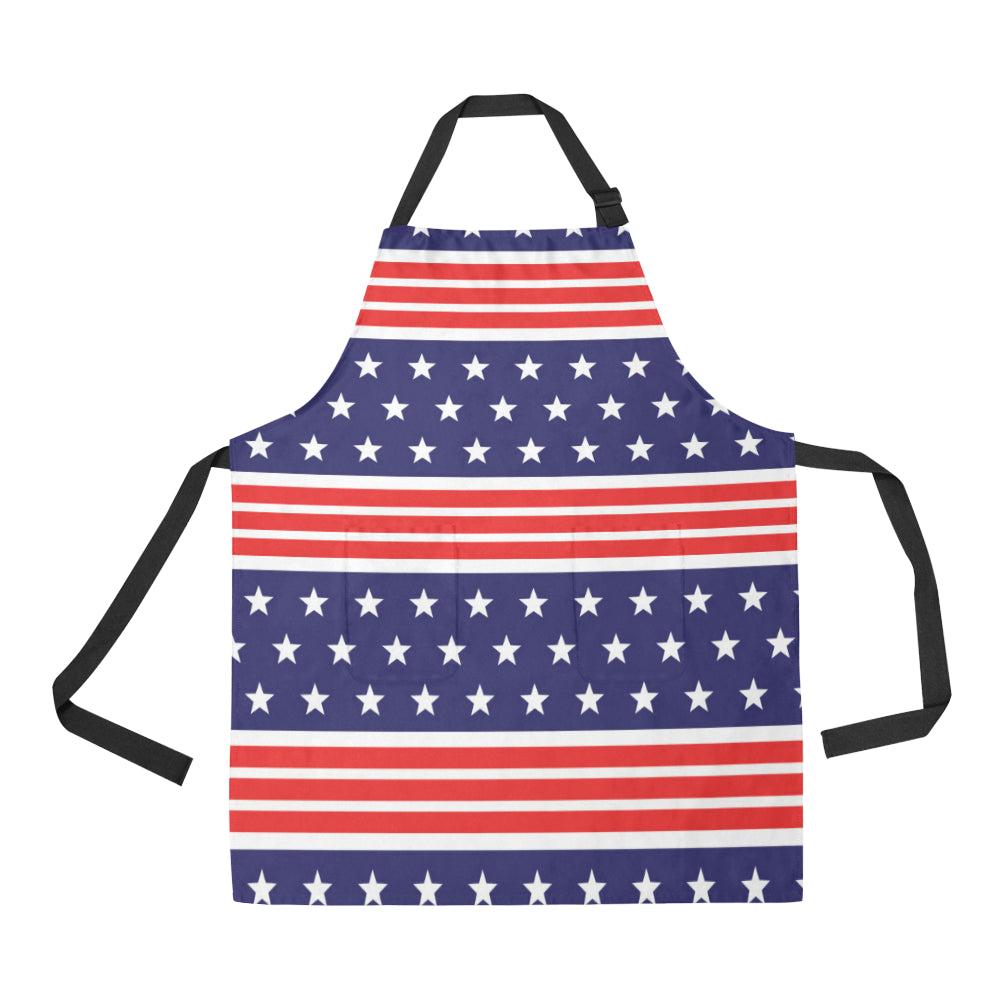 Patriotic Pattern Print Design A04 Apron with Pocket