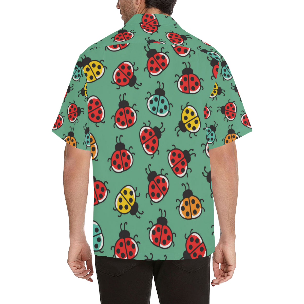 Ladybug Pattern Print Design 02 Men's Hawaiian Shirt