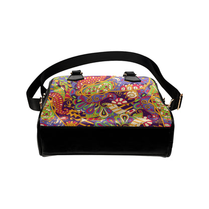 Funky Retro Pattern Print Design A04 Shoulder Handbag