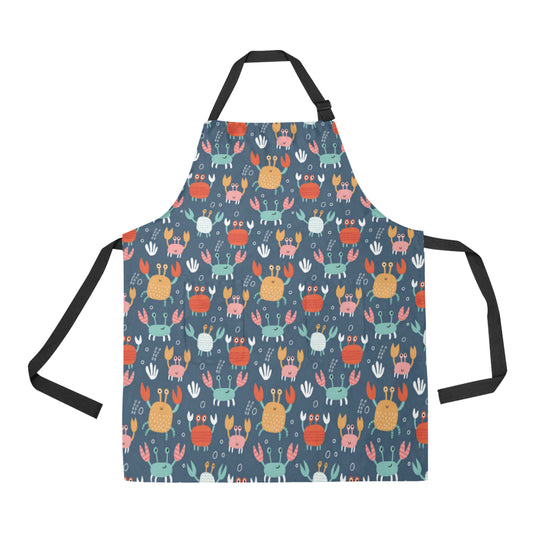 Crab Pattern Print Design 05 Apron with Pocket