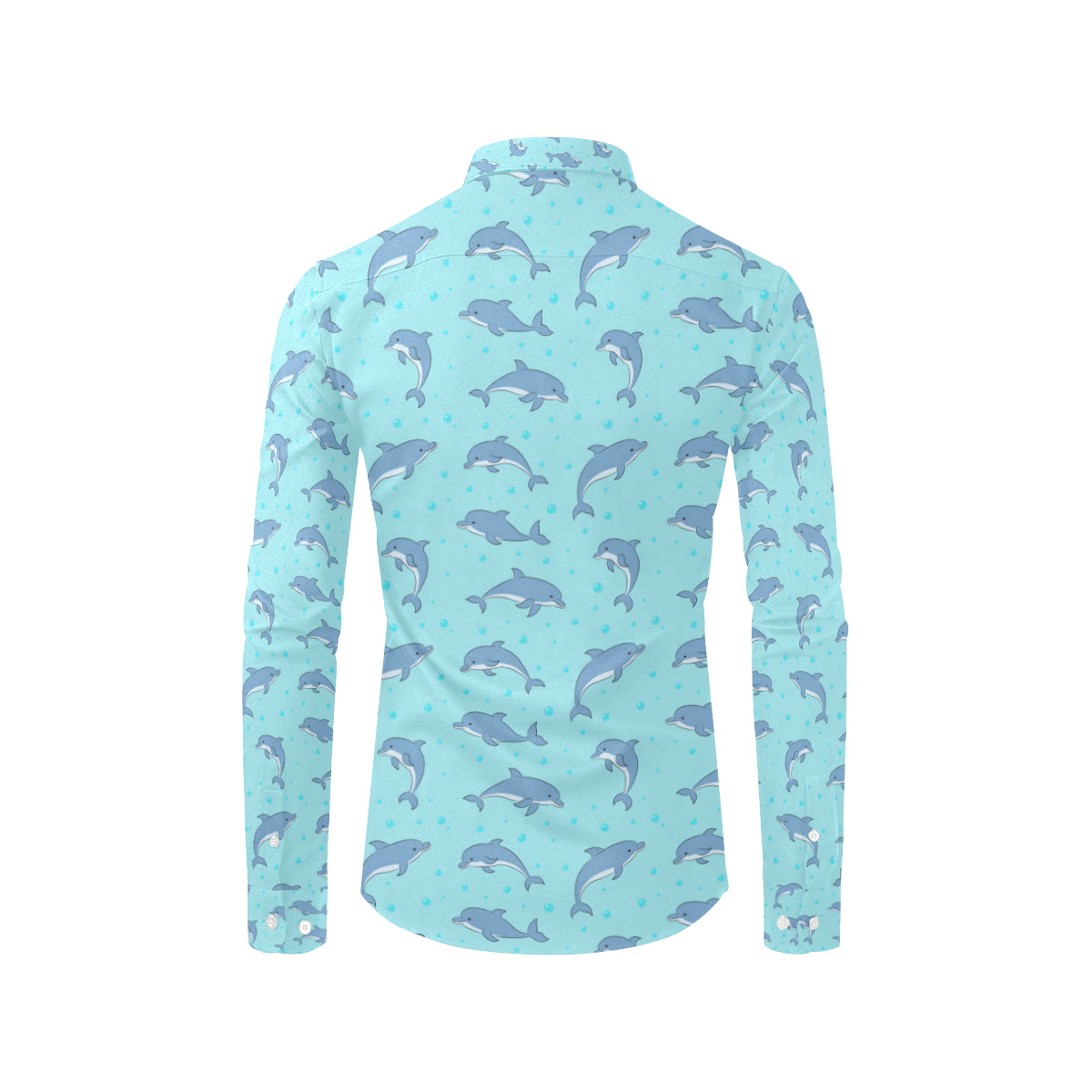 Dolphin Baby Cute Print Pattern Men's Long Sleeve Shirt