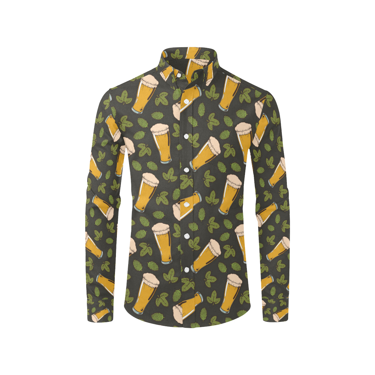 Beer Iris Pattern Print Design 02 Men's Long Sleeve Shirt