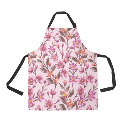 Summer Floral Pattern Print Design SF09 Apron with Pocket