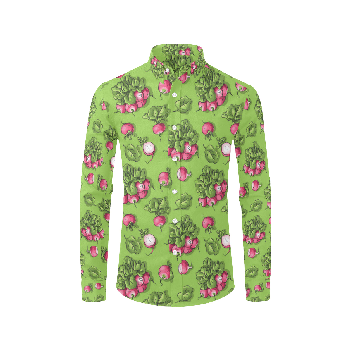 Radish Pattern Print Design A05 Men's Long Sleeve Shirt
