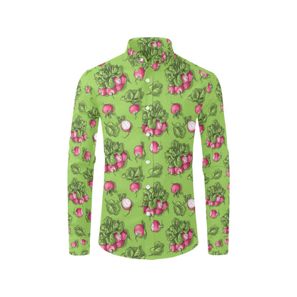 Radish Pattern Print Design A05 Men's Long Sleeve Shirt