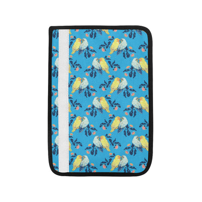 Lovebird Pattern Print Design 03 Car Seat Belt Cover