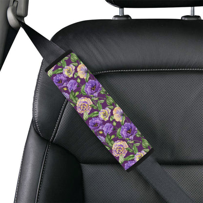 Lisianthus Pattern Print Design LT03 Car Seat Belt Cover