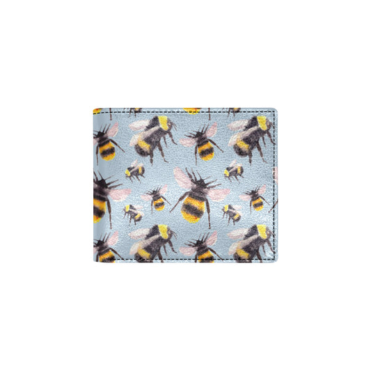 Bee Pattern Print Design BEE08 Men's ID Card Wallet
