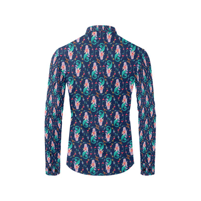 Mermaid Girl Cute Design Print Men's Long Sleeve Shirt