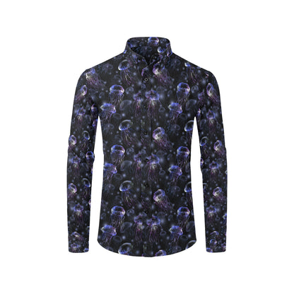 Jellyfish Themed Men's Long Sleeve Shirt