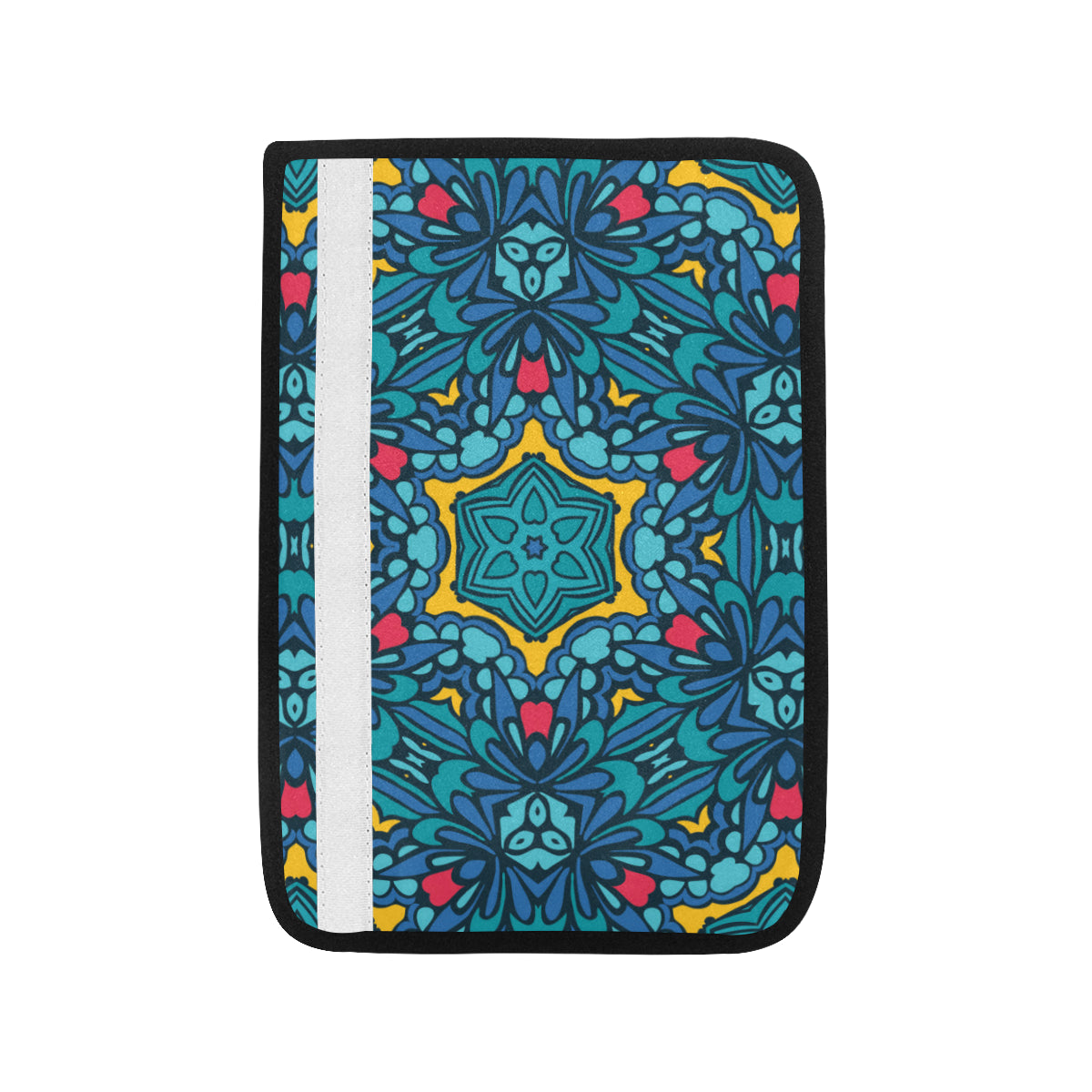 Kaleidoscope Pattern Print Design 04 Car Seat Belt Cover