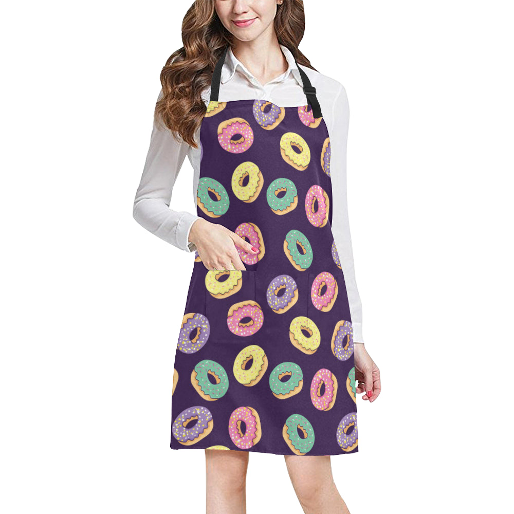 Donut Pattern Print Design DN08 Apron with Pocket