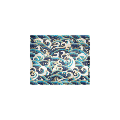 Surf Wave Pattern Men's ID Card Wallet