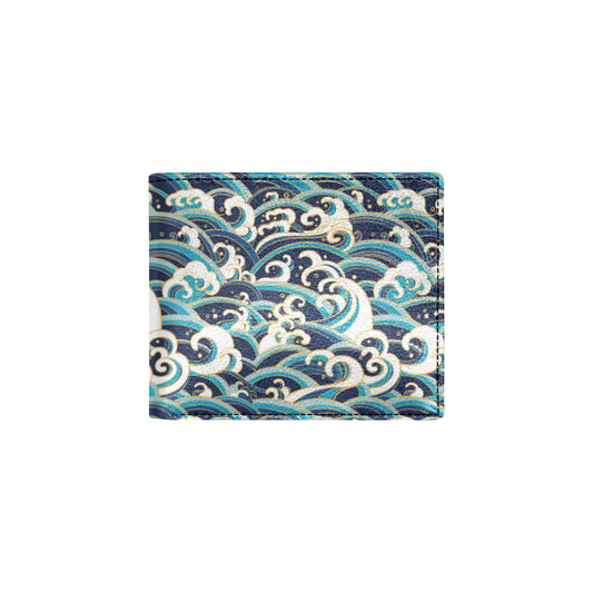 Surf Wave Pattern Men's ID Card Wallet