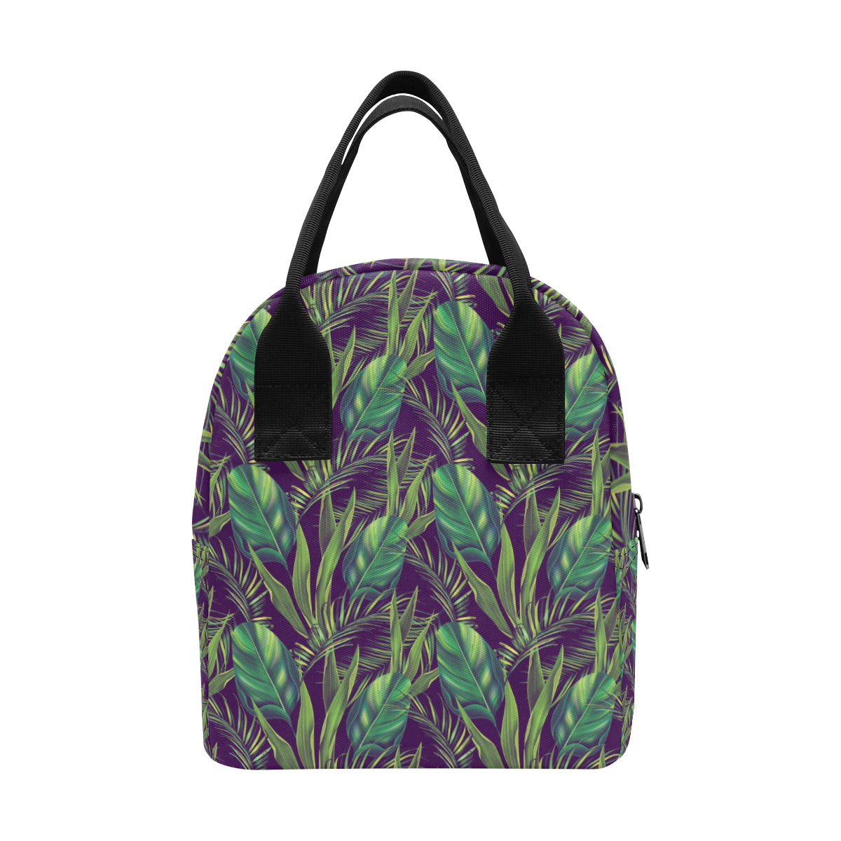 Palm Leaves Pattern Print Design PL03 Insulated Lunch Bag