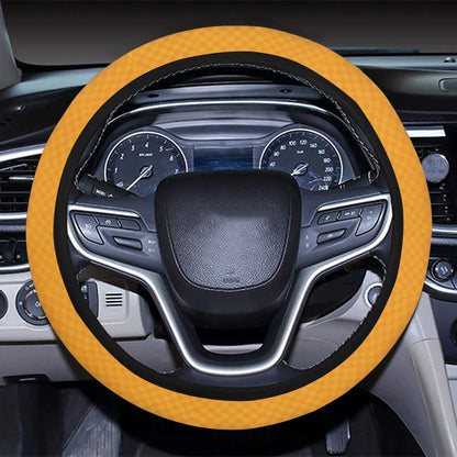 Checkered Pattern Print Design 01 Steering Wheel Cover with Elastic Edge