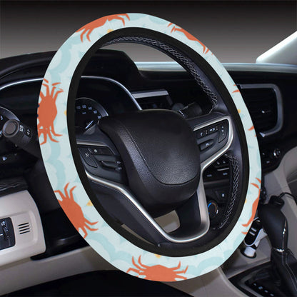 Crab Pattern Print Design 03 Steering Wheel Cover with Elastic Edge