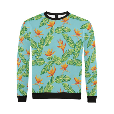 Bird Of Paradise Pattern Print Design BOP04 Men Long Sleeve Sweatshirt