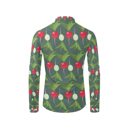 Radish Pattern Print Design A03 Men's Long Sleeve Shirt