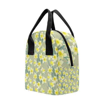 Daffodils Pattern Print Design DF01 Insulated Lunch Bag