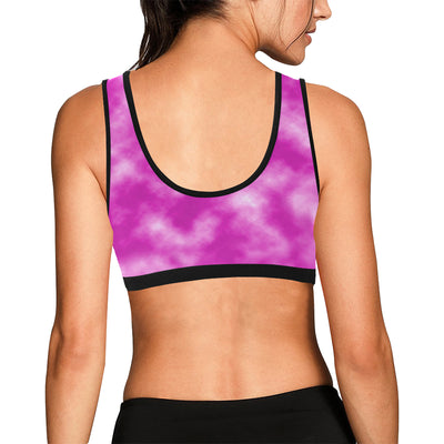 Tie Dye Pink Design Print Sports Bra