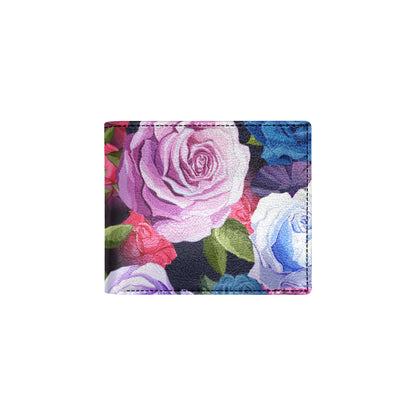 Rose Pattern Print Design RO09 Men's ID Card Wallet
