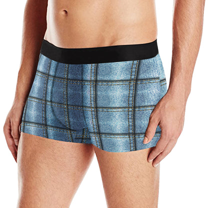Jean Patchwork Pattern Print Design 02 Men's Boxer Briefs