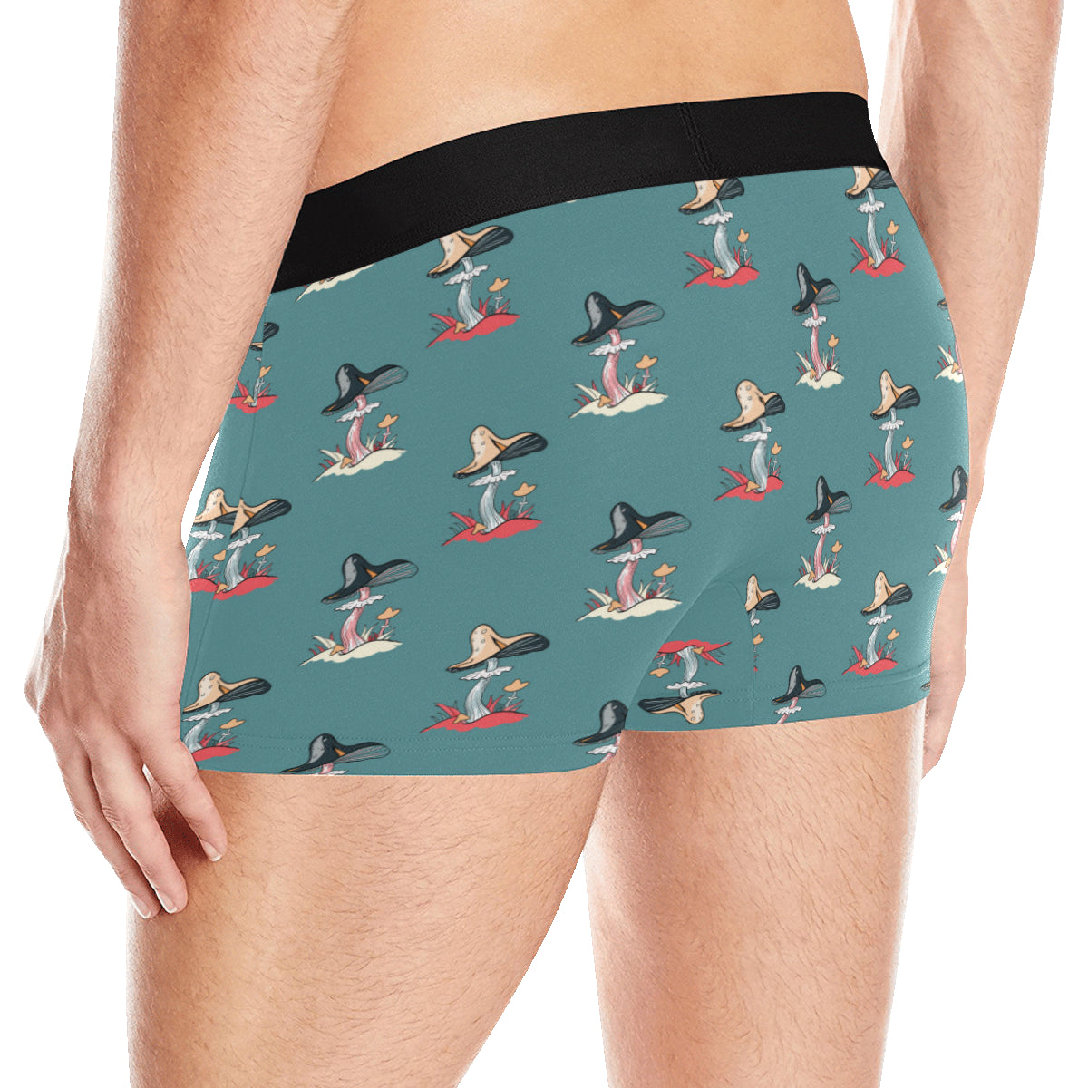 Mushroom Pattern Print Design A04 Men's Boxer Briefs