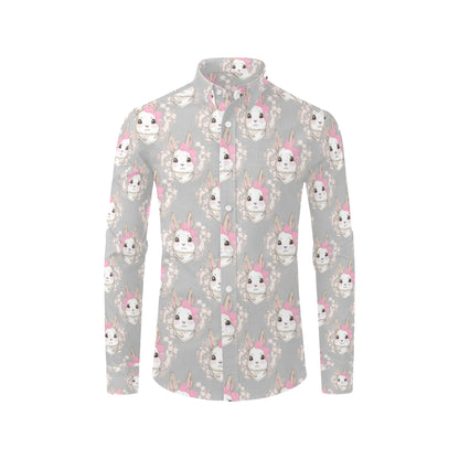 Rabbit Pattern Print Design RB07 Men's Long Sleeve Shirt