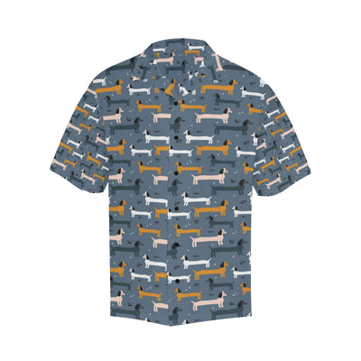 Dachshund Pattern Print Design 012 Men's Hawaiian Shirt