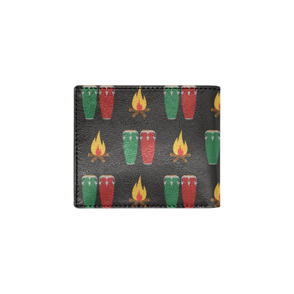 Conga Pattern Print Design 01 Men's ID Card Wallet