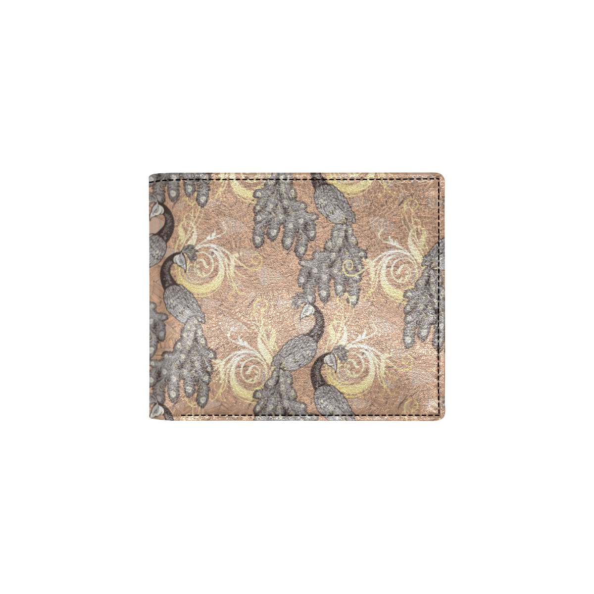 Peacock Pattern Print Design A05 Men's ID Card Wallet