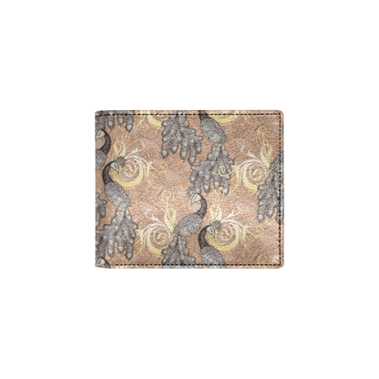 Peacock Pattern Print Design A05 Men's ID Card Wallet