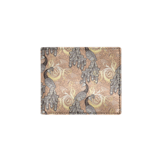 Peacock Pattern Print Design A05 Men's ID Card Wallet