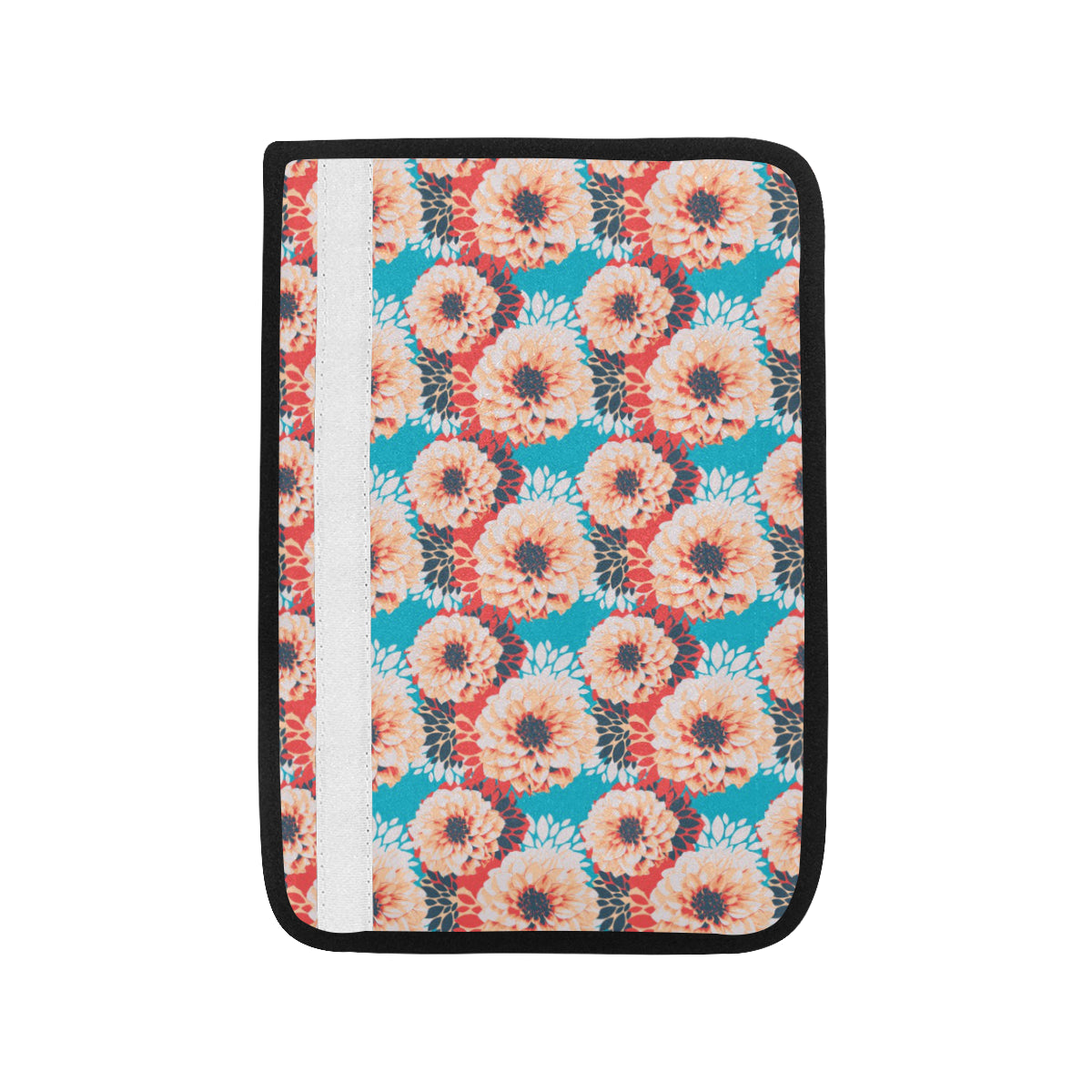 Dahlia Pattern Print Design DH05 Car Seat Belt Cover