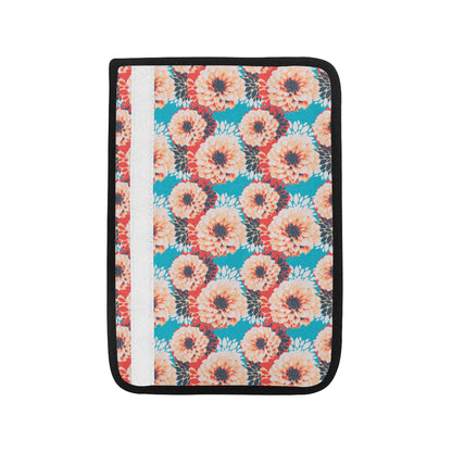 Dahlia Pattern Print Design DH05 Car Seat Belt Cover