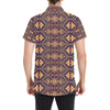 Aztec Pattern Print Design 09 Men's Short Sleeve Button Up Shirt