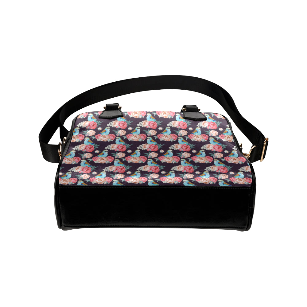 Bluebird Pattern Print Design 02 Shoulder Handbag