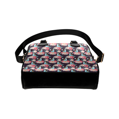 Bluebird Pattern Print Design 02 Shoulder Handbag