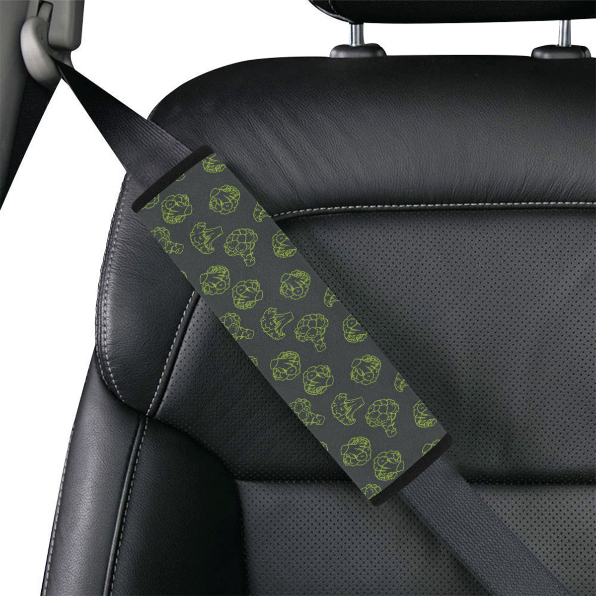 Broccoli Pattern Print Design 01 Car Seat Belt Cover