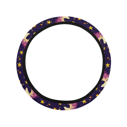 Unicorn Princess Star Sparkle Steering Wheel Cover with Elastic Edge