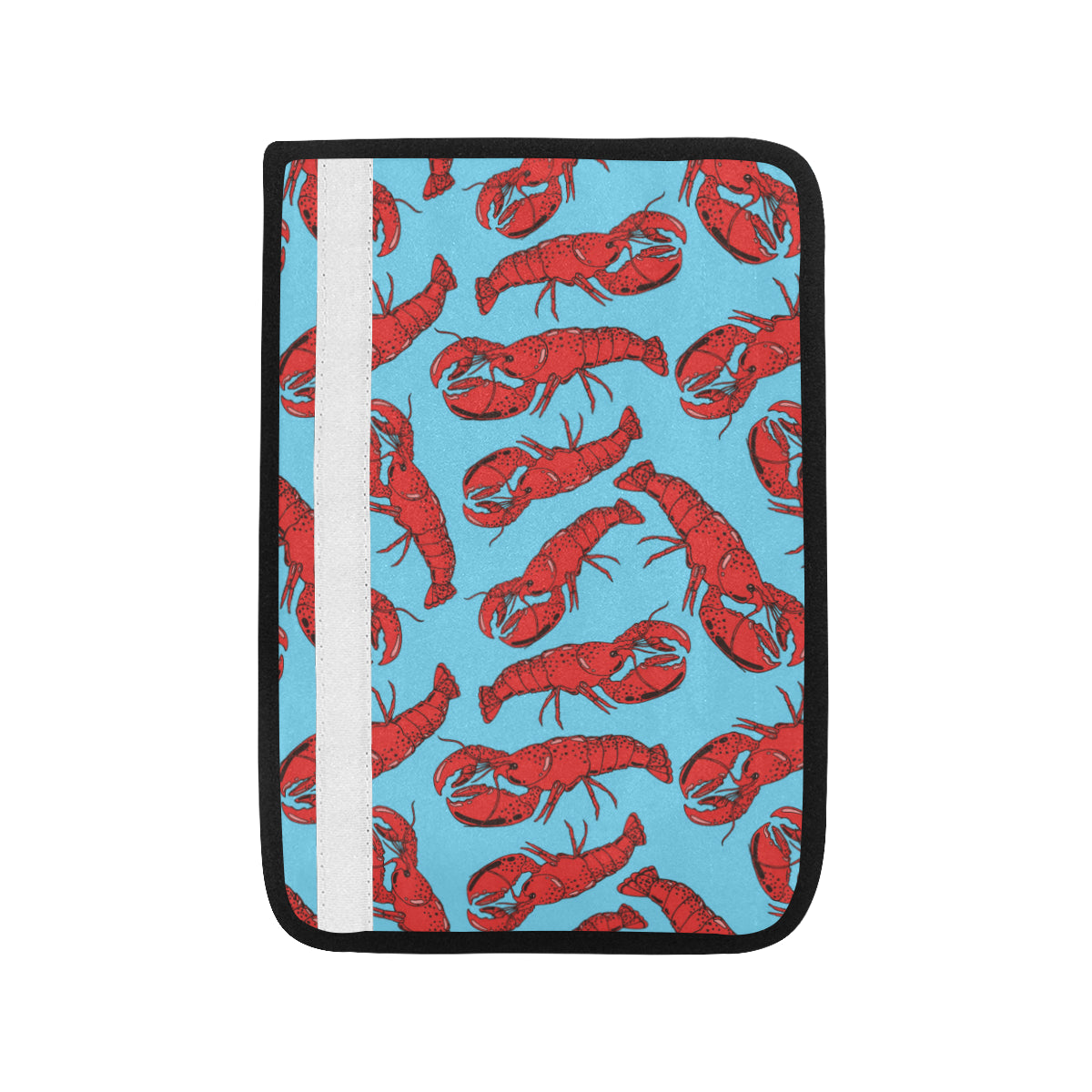 Lobster Red Pattern Print Design 03 Car Seat Belt Cover