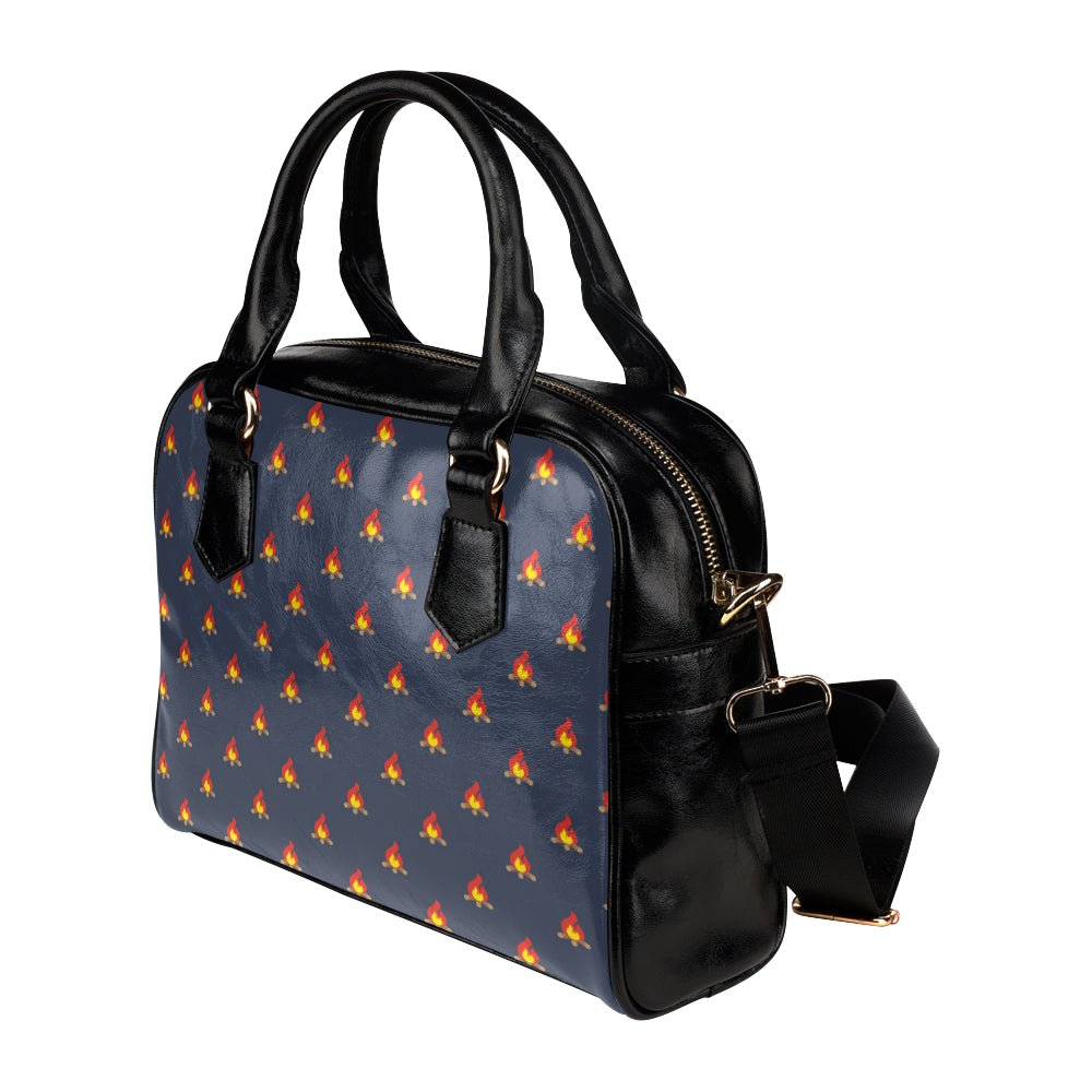 Campfire Pattern Print Design 02 Shoulder Handbag