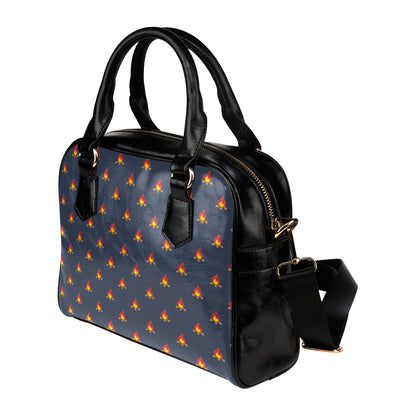 Campfire Pattern Print Design 02 Shoulder Handbag