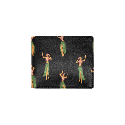 Hula Dancers Girl Pattern Print Design 01 Men's ID Card Wallet