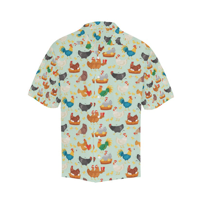 Chicken Pattern Print Design 07 Men's Hawaiian Shirt